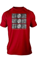 Strip Tee - Red/Grey