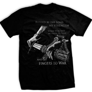 Fingers to War Normal Fit T-Shirt - Black